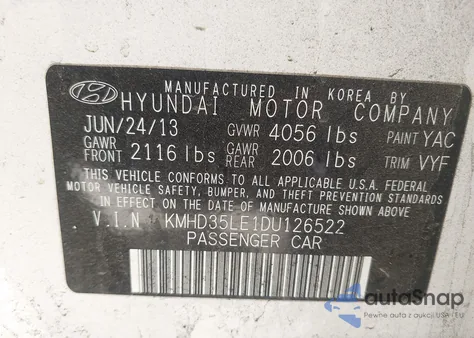 2013 Hyundai Elantra Gt из США, поврежденный, VIN KMHD35LE1DU126522